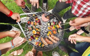 Building a Colorful Tailgate Table