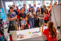 Sexual Health educator talking to students